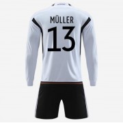 Tyskland Landslagsdrakt Barn VM 2018 Thomas Muller 13 Hjemme Draktsett Langermet